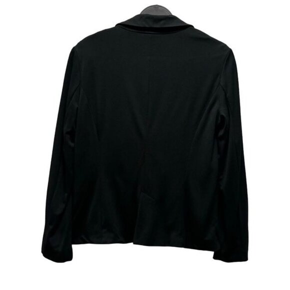 Adrianna Papell Womens Black Blazer Jacket Polka Dot Lining  Size Medium - Picture 2 of 7